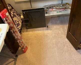 Closet items in sewing/quilting room