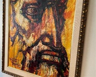 Large original painting on canvas - framed by Umberto Romano artist 