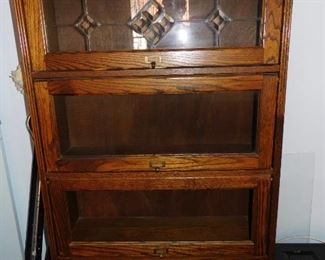 Modern lawyers bookcase (one glass pane missing)