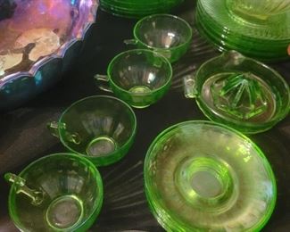 Green Depression Glass