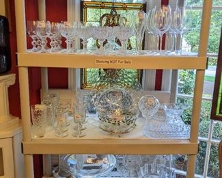 Kitchen Magician supplies, including wine stems, dessert plates, bowls, Bohemian crystal, Italian Murao glass, trifle dishes, cake stands and vintage hors d'oeuvre servers, just in case.