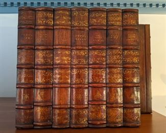 Close-up of the Theodore Alexander pecan faux book spines - there are six of these available. 