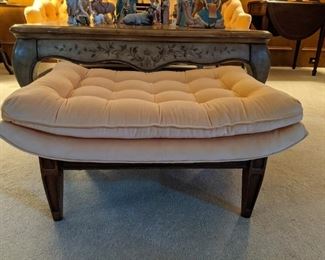 Here's the matching, swoopy GA Peach ottoman I was going on about - a dive can certainly work THIS thing!