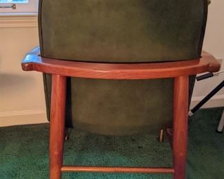 Rear view of the MCM armchair.