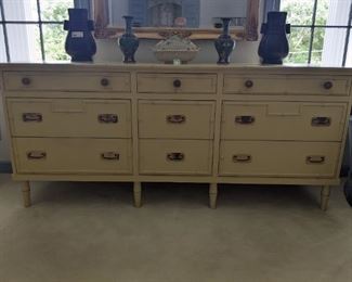 Better picture (lighting) of the faux bamboo dresser.