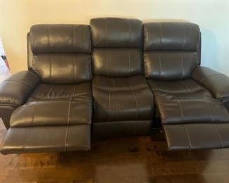Leather Power Reclining sofa