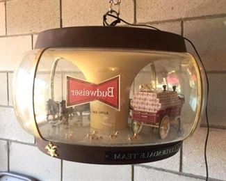 1960's Budweiser World Champions Clydesdale Team Carousel Light