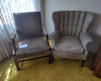$100 PAIR OF UPHOLSTERED CHAIRS