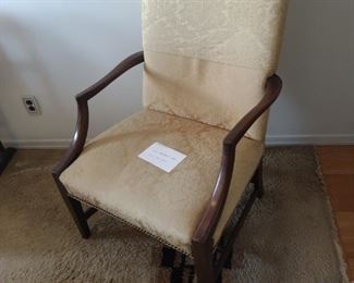$120 GOLD UPHOLSTERED CHAIR