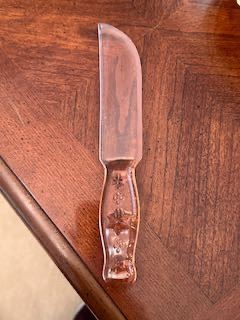 Pink Depression Glass Cake Knife