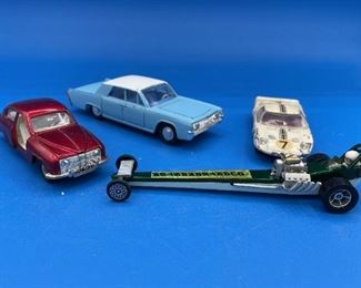 Vintage Dinky Toys Cars - Lincoln Continental, Ford GT & Saab 96