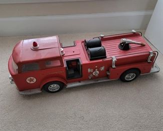 Vintage Buddy L Large Scale Pressed Steel Fire Chief Engine Truck No. 517-70