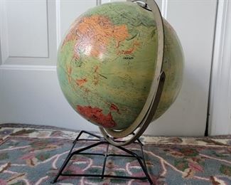 Vintage Replogle Stero Relief Globe, Nice!