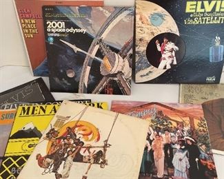 Vintage Vinyl Album Collection - Elvis, Glen Campbell, & More