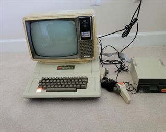 Vintage Retro Apple II 1982 Computer with Monitor