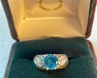 .925 Sterling Ring with Blue London Topaz!