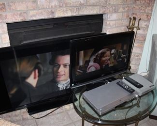 50" Emerson and 26" JVC; Panasonic CD/DVD player