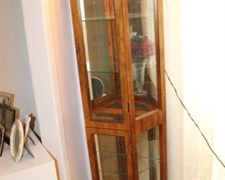 lighted curio cabinet