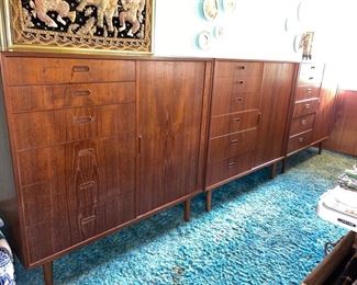 Danish Modern Falster Teak Dresser 4, 5, & 6