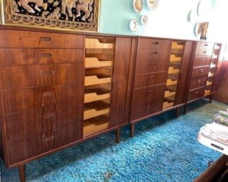 Danish Modern Falster Teak Dresser 4, 5, & 6