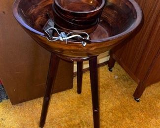 Teak Standing Salad Server