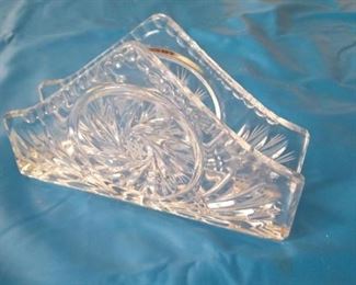 Crystal Glass Napkin Holder
