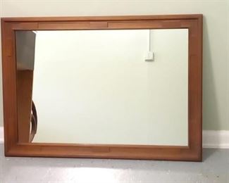 Mid Century Walnut Wall Mirror
