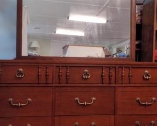 Walnut Dresser with Mirror

