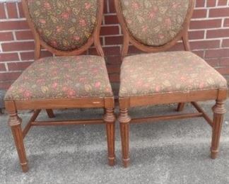 Pair Shield Back Accent Chairs
