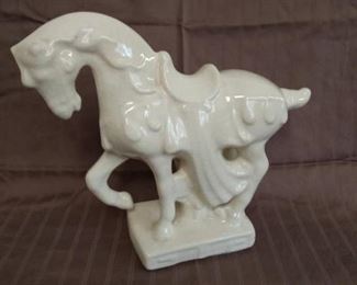 Porcelain Horse Statue
