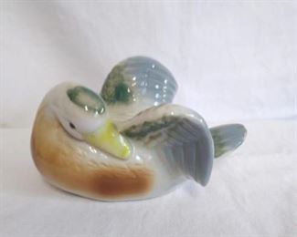 Glazed Porcelain Bird Figurine
