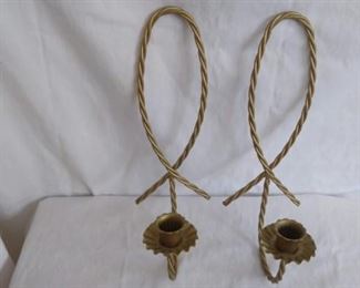 Brass Candle Sconces

