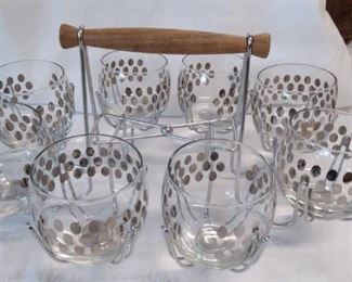 Set of Liquor Glasses and Carrier
