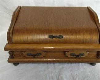 Unusual Curved Front Jewelry Box
