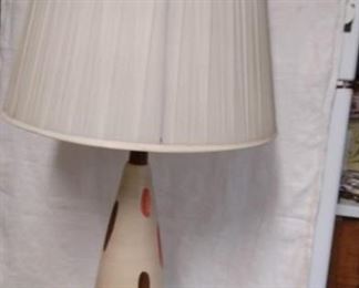 Ceramic and Walnut Table Lamp
