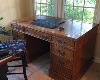 Leather Top Desk $50 (Comes apart into 3 pieces)