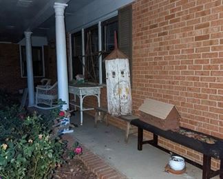 What? I haven't got photographed yet. It's all the bird houses on the place. Just really great birdhouses. The tall Martin painted house is just beautiful.