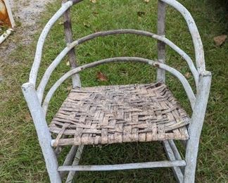 We found this in the rafters. It's so cool If Andrew Jackson hickory bent rocker just a fantastic piece of history.