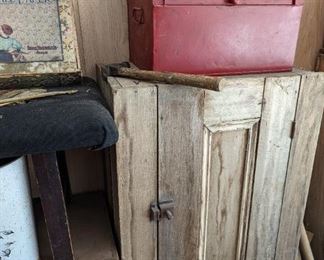 The best little North Carolina primitive yellow Pine cupboard ever. 19th century with square nails and antique hardware. Needs a little TLC