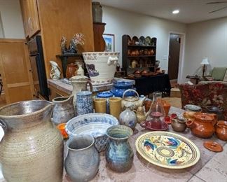 Great collection of antique, Cole Pottery and Jordan.