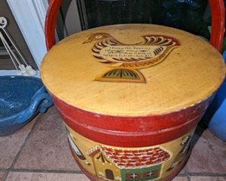 Too cute for school. I almost would carry this as a lunch pail It is the best cookie bucket ever with tight lid.