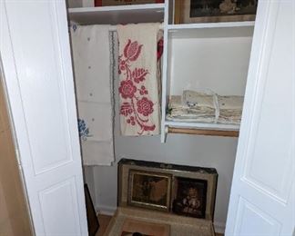 Vintage and antique prints and linens make a home unique and and even more charming.