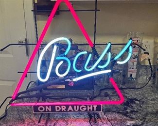Fluorescent beer sign