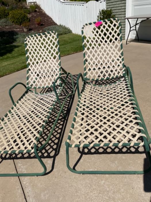 Brown Jordan lounge chairs. $75 for pair