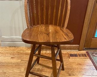 (2) wood barstools 17"W x 40"H with a 24"H seat height - $50 each   Call or text Joanne at 708-890-4890 to view and purchase!