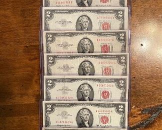 Red Seal $2 Bills / Notes
