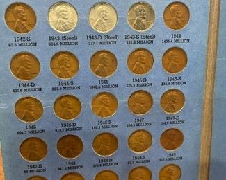 Lincoln Head Cent Collection Starting 1941