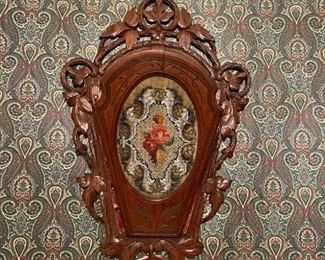 Hand Carved Wall Hanging Newspaper Holder