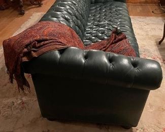 Leather Tufted - Rolled Arm Sofa