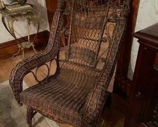 Antique Wicker Rocking Chair